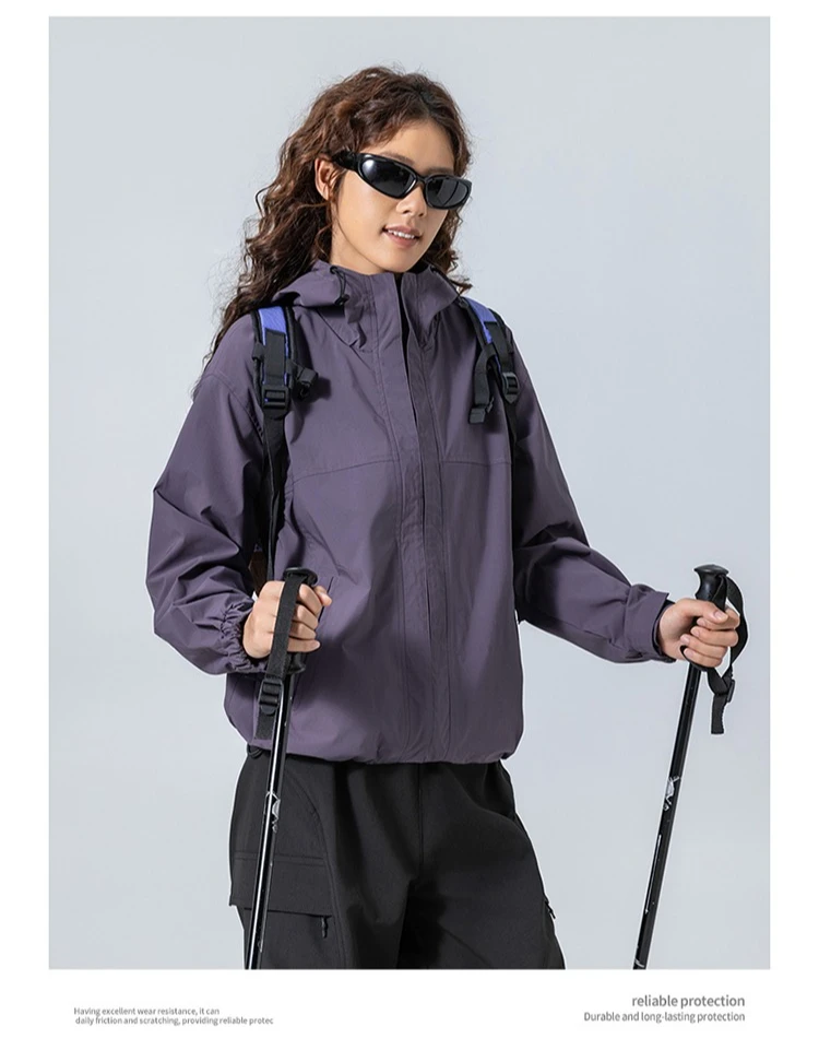 Unisex Waterproof Hooded Jacket – 4-Level Water Repellent, Windproof & Durable for Hiking, Trekking & Urban Commute