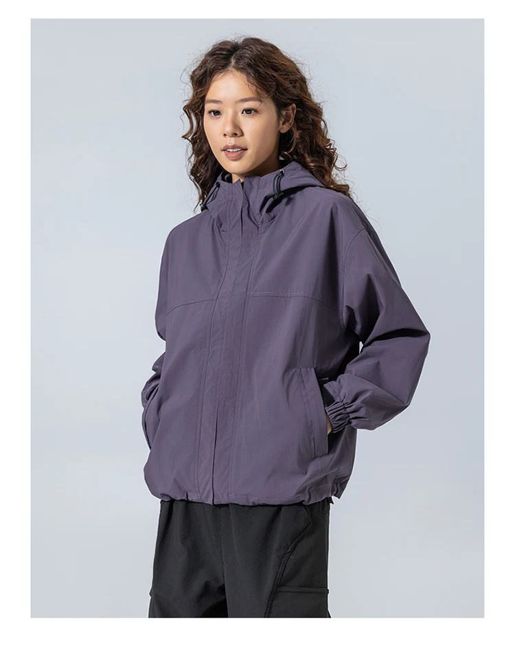 Unisex Waterproof Hooded Jacket – 4-Level Water Repellent, Windproof & Durable for Hiking, Trekking & Urban Commute