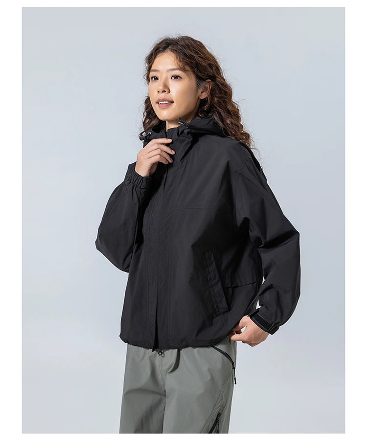 Unisex Waterproof Hooded Jacket – 4-Level Water Repellent, Windproof & Durable for Hiking, Trekking & Urban Commute
