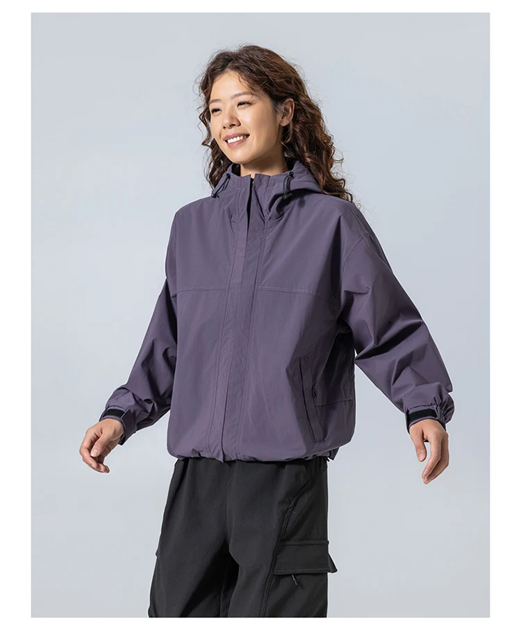 Unisex Waterproof Hooded Jacket – 4-Level Water Repellent, Windproof & Durable for Hiking, Trekking & Urban Commute