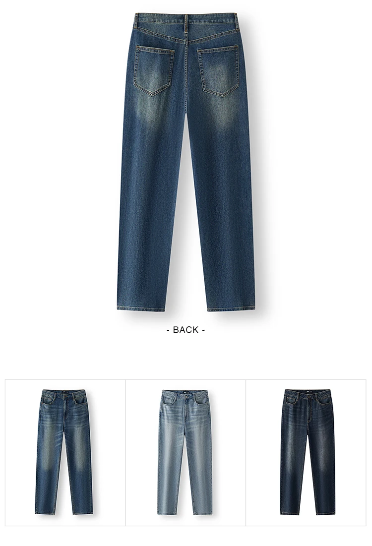 Semir Men Jeans Stretch 2026 Retro Washed Straight Commuter Urban Casual Everyday Style Soft Comfortable Daily Wear Trendy