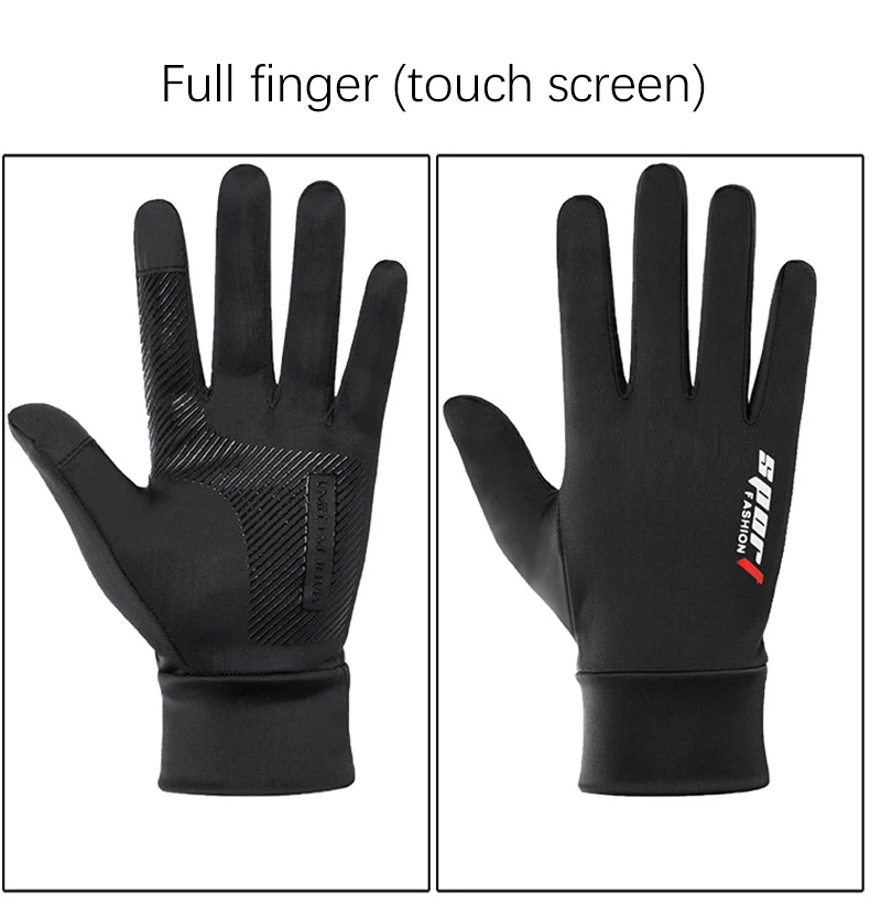 Summer Men Women Gloves Fitness Sports Fishing Cycling Ice Silk Breathable Elastic Sun Protection Touchscreen Driving Gloves