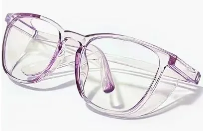 Clear Safety Glasses Women Square Anti Fog Blue Light Blocking Glasses Scratch Resistant Work Glass For Men & Nurse