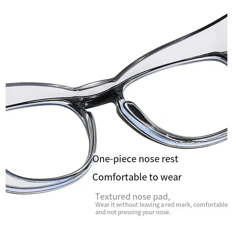 Clear Safety Glasses Women Square Anti Fog Blue Light Blocking Glasses Scratch Resistant Work Glass For Men & Nurse