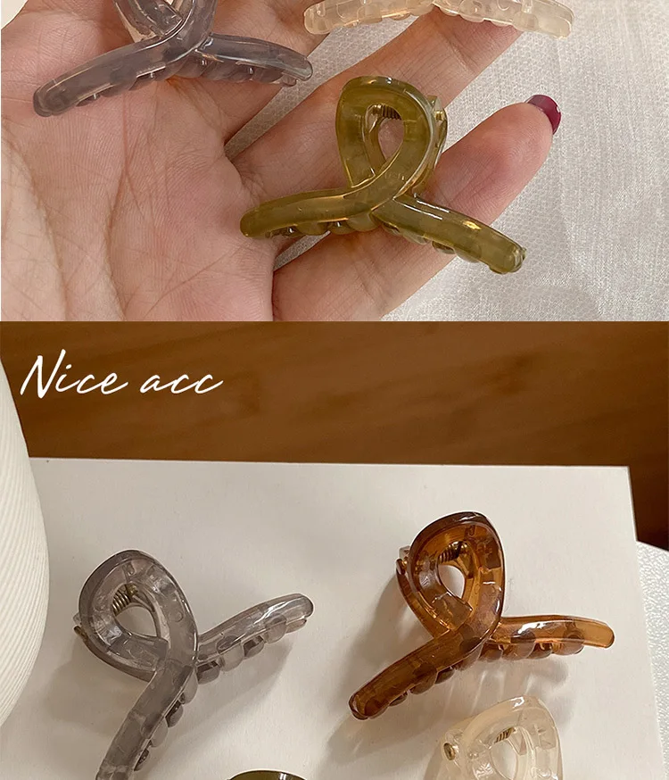4pcs mini cute claw clip small girl hair claw semi transparent bangs side clip small shark clip women's hair accessory