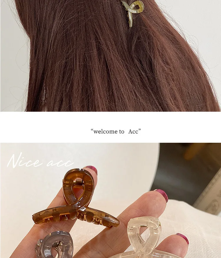 4pcs mini cute claw clip small girl hair claw semi transparent bangs side clip small shark clip women's hair accessory