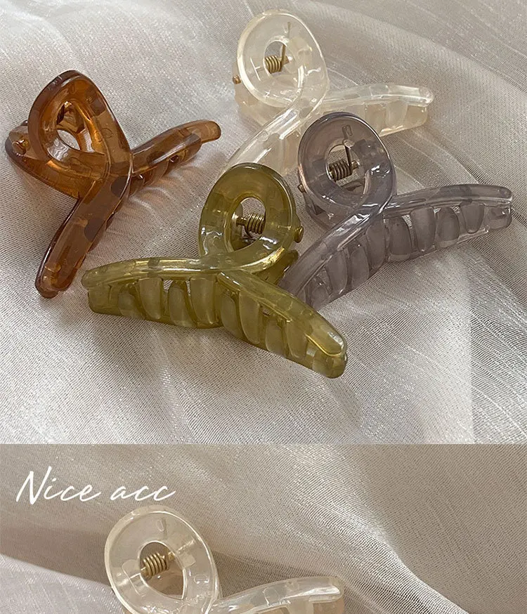 4pcs mini cute claw clip small girl hair claw semi transparent bangs side clip small shark clip women's hair accessory