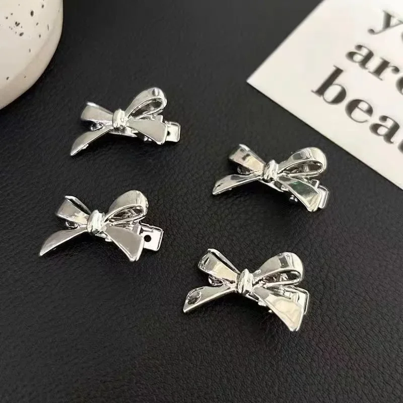 6Pcs/set of Women's New Golden Bow Mini Hairpins, Sweet and Cool Girl Bangs Hairpins and Hair Accessories