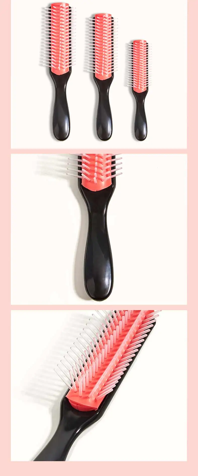 WANMEI Styling Curly Hair Brush for Natural Thick Curly Hair Travel Detangling Brush Comb for Women Men Defining Curls Hair
