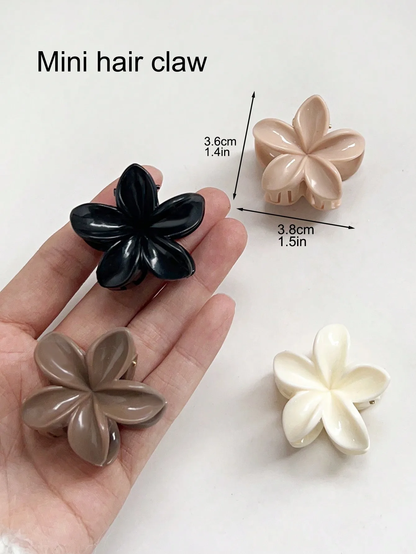 4Pcs Multicolor Flower Hair Claw Clips for Women Girls Nonslip Cute Fashion Hair Accessories Small Hairpin Crab Barrette Style