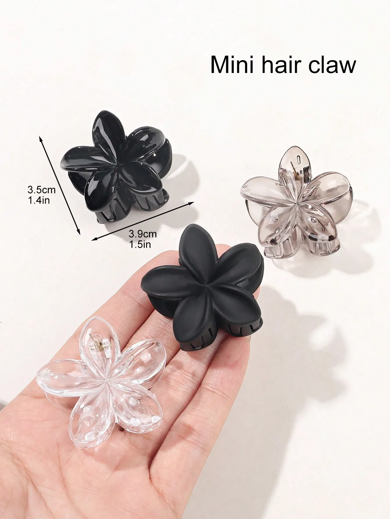 4Pcs Multicolor Flower Hair Claw Clips for Women Girls Nonslip Cute Fashion Hair Accessories Small Hairpin Crab Barrette Style