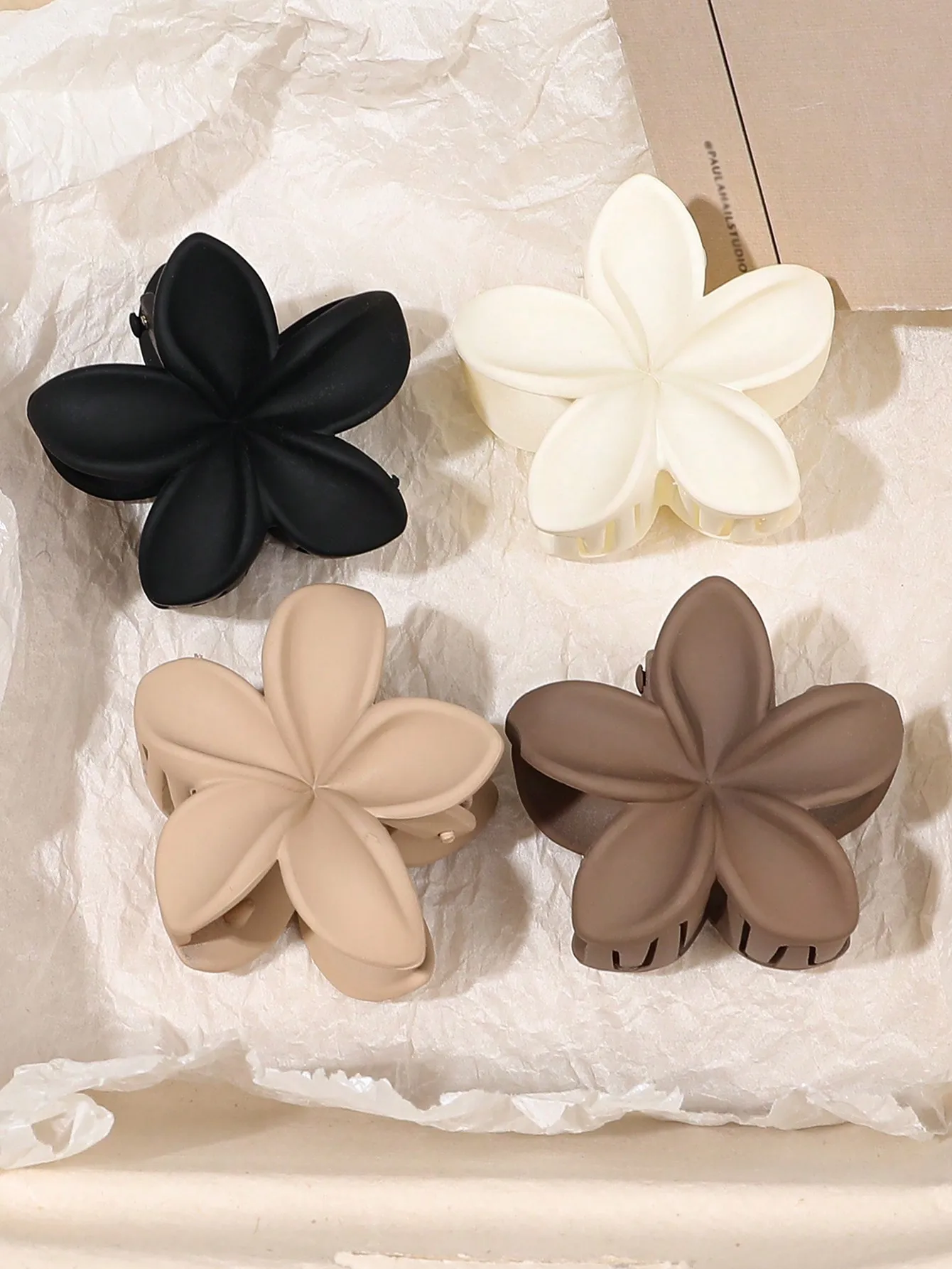 4Pcs Multicolor Flower Hair Claw Clips for Women Girls Nonslip Cute Fashion Hair Accessories Small Hairpin Crab Barrette Style