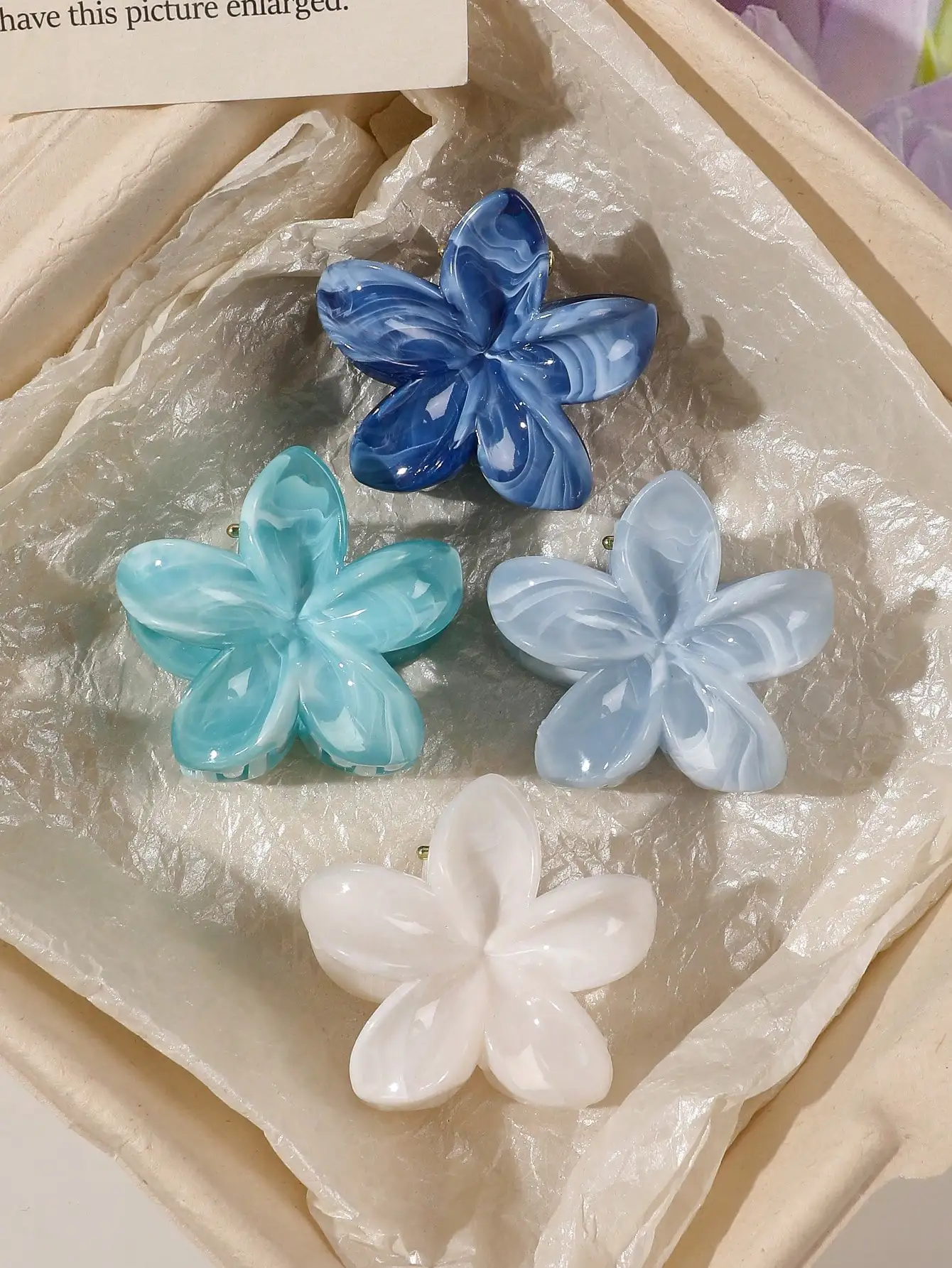 4Pcs Multicolor Flower Hair Claw Clips for Women Girls Nonslip Cute Fashion Hair Accessories Small Hairpin Crab Barrette Style