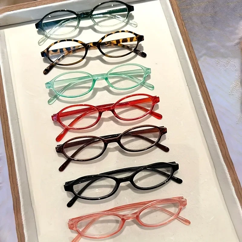 Y2K Retro Oval Square Glasses Colorful Small Frame Glasses Frame Women Anti Blue Light Computer Glasses Vintage Eyeglasses