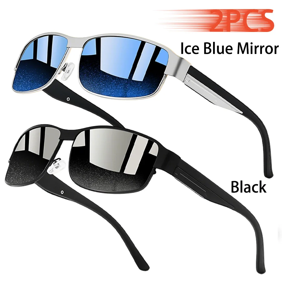 Fashion Vintage Rectangle Sunglasses Men Women Fishing Driving Luxury Brand Designer Eyewear