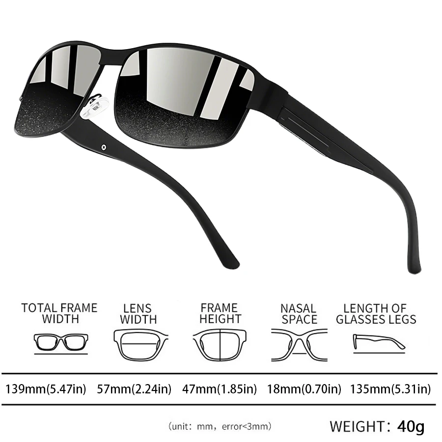 Fashion Vintage Rectangle Sunglasses Men Women Fishing Driving Luxury Brand Designer Eyewear