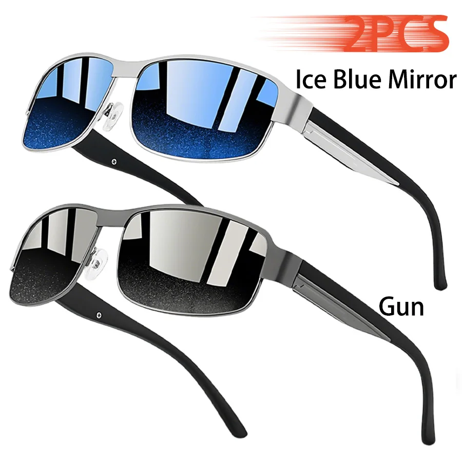 Fashion Vintage Rectangle Sunglasses Men Women Fishing Driving Luxury Brand Designer Eyewear