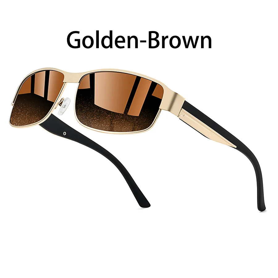 Fashion Vintage Rectangle Sunglasses Men Women Fishing Driving Luxury Brand Designer Eyewear