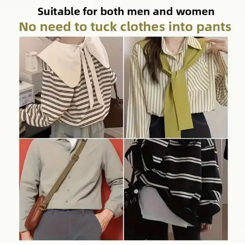 Shirt Belt Adjustable Shirt Lock Undergarment Belt Anti Wrinkles Tieback for Men and Women Keeping Shirt Tucked in Band