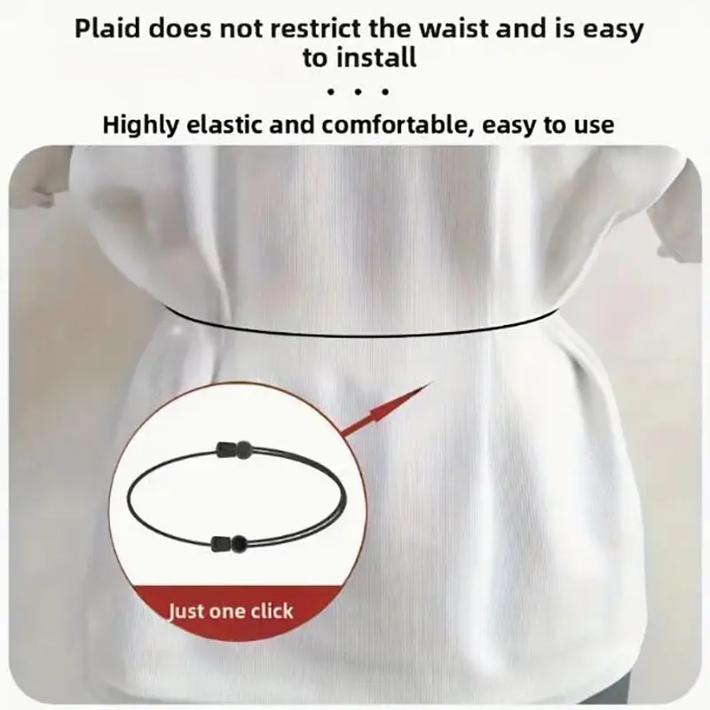Shirt Belt Adjustable Shirt Lock Undergarment Belt Anti Wrinkles Tieback for Men and Women Keeping Shirt Tucked in Band