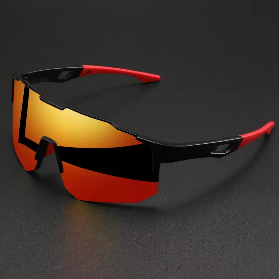 Oversized Colorful Sports Sunglasses - Wraparound Design, Unisex Comfort Fit for Cycling, Hiking & Outdoor