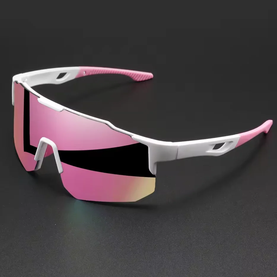 Oversized Colorful Sports Sunglasses - Wraparound Design, Unisex Comfort Fit for Cycling, Hiking & Outdoor