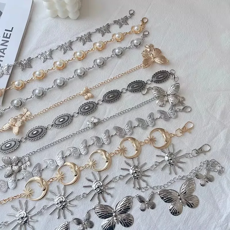 Summer Fashion Metal Waist Chain, Retro Butterfly Thin Belt Accessories, Hundreds of Matching Dresses, Belt Chains, Advanced
