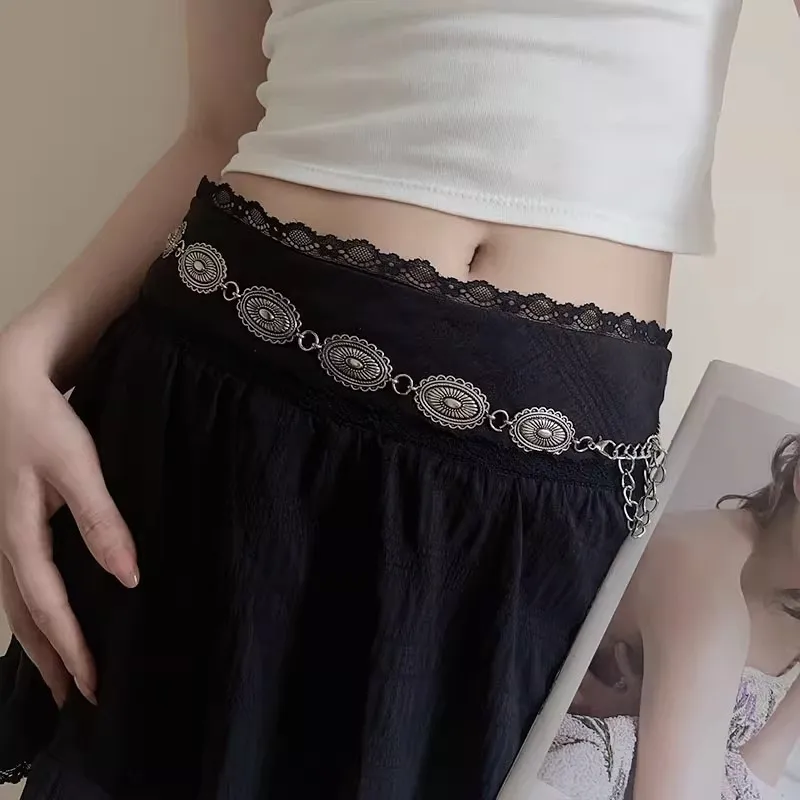 Summer Fashion Metal Waist Chain, Retro Butterfly Thin Belt Accessories, Hundreds of Matching Dresses, Belt Chains, Advanced