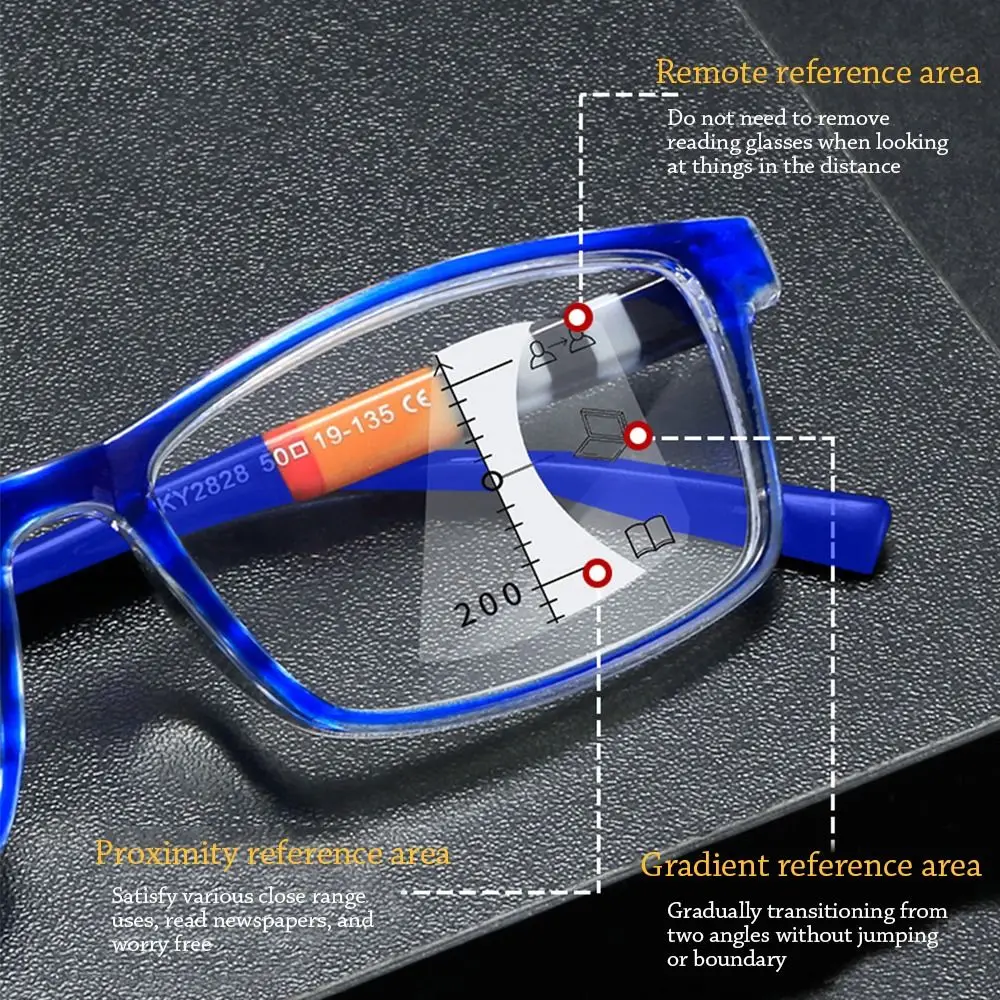 Single‑Vision & Multifocal Anti-Blue Light Reading Glasses Progressive Near Far Blue Ray Blocking Eyeglasses Eye Protection