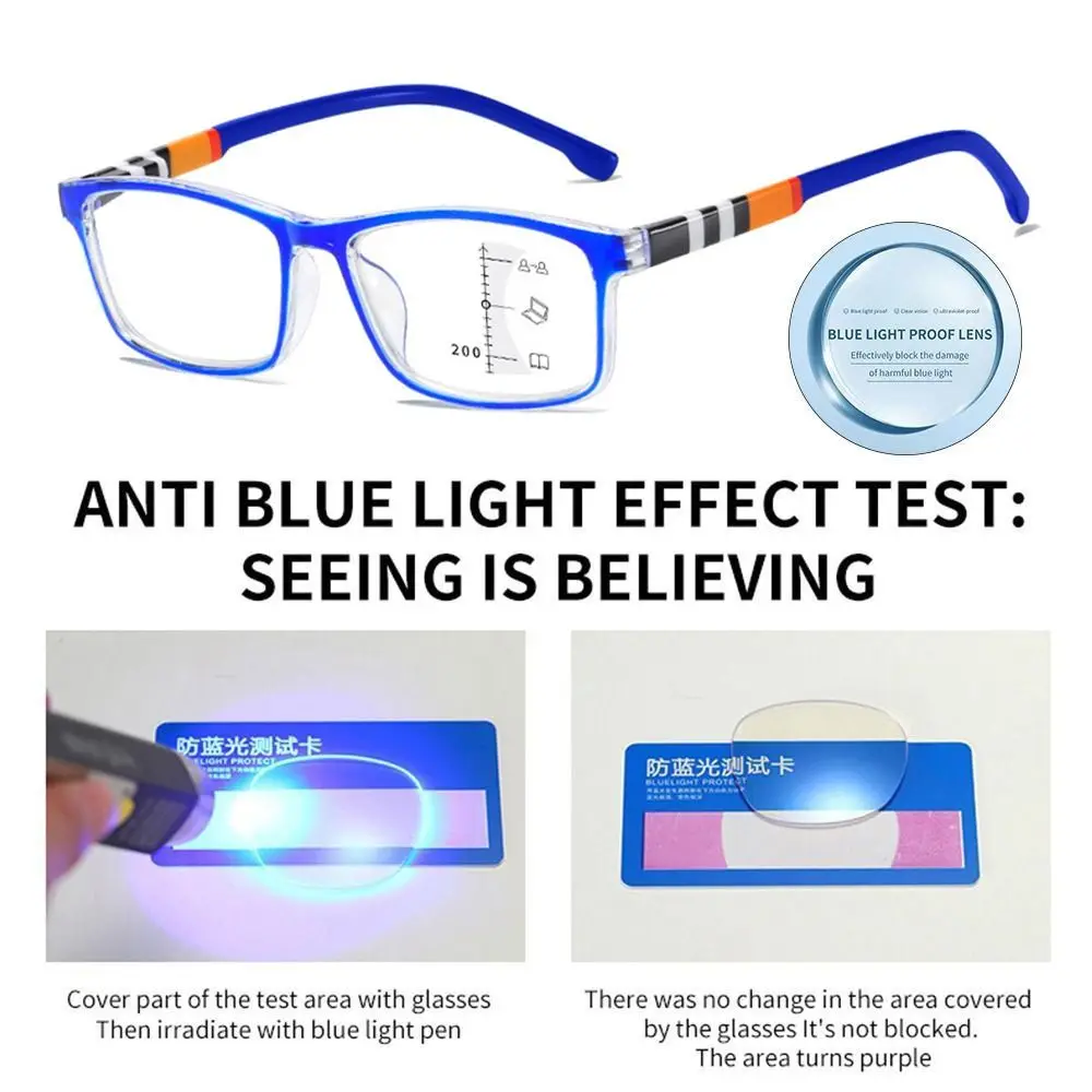 Single‑Vision & Multifocal Anti-Blue Light Reading Glasses Progressive Near Far Blue Ray Blocking Eyeglasses Eye Protection