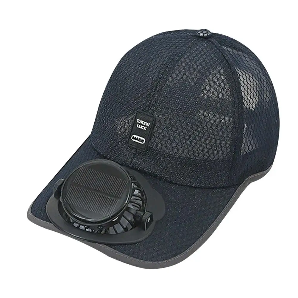 Breathable Sunhat with Solar Fan Sun Block Baseball Hat with Solar Fan USB Charging Fan Outdoor Sunhats Sunscreen Sunshade Hats