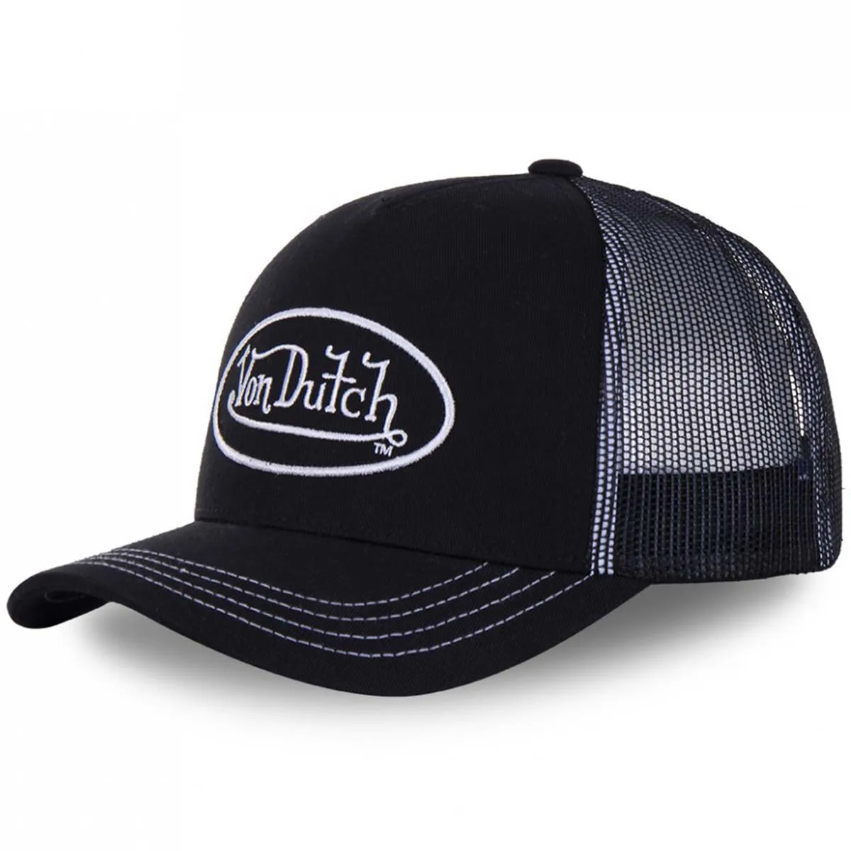 1PC Casual Fashion VON Baseball Cap Breathable Shade Alphabet Embroidery Sunblock Mesh Embroidered DUTCH Trucker Hat CYMZ104
