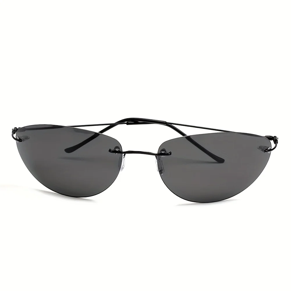 Upgrade Cool Matrix Smith Style Polarized Sunglasses Ultralight Rimless Men Driving Design Polaroid Sun Glasses Oculos De Sol