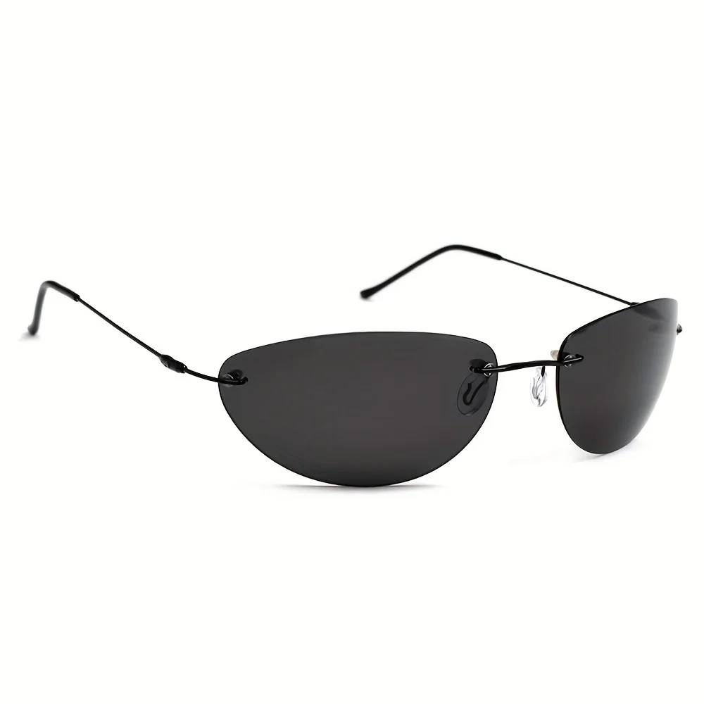 Upgrade Cool Matrix Smith Style Polarized Sunglasses Ultralight Rimless Men Driving Design Polaroid Sun Glasses Oculos De Sol