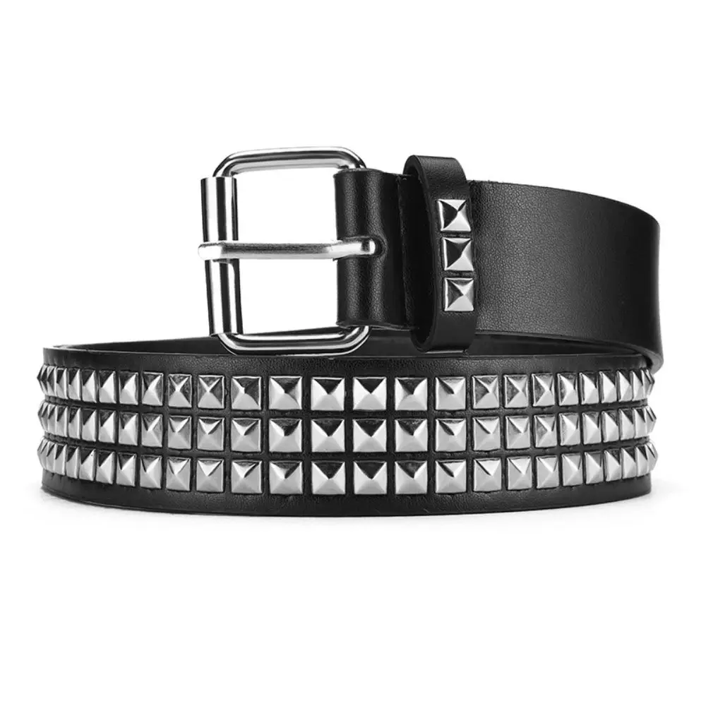Trendy Rivet Belt, Heavy Metal Style Belt, Unisex Punk Rock Style Belt, Jeans Belt, Y2K Style Belt, Fashion Decoration Belt