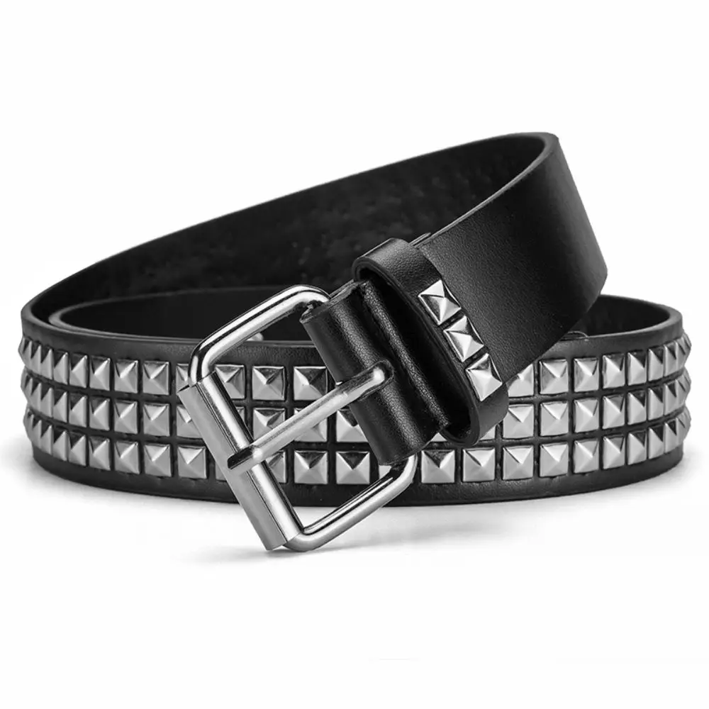 Trendy Rivet Belt, Heavy Metal Style Belt, Unisex Punk Rock Style Belt, Jeans Belt, Y2K Style Belt, Fashion Decoration Belt