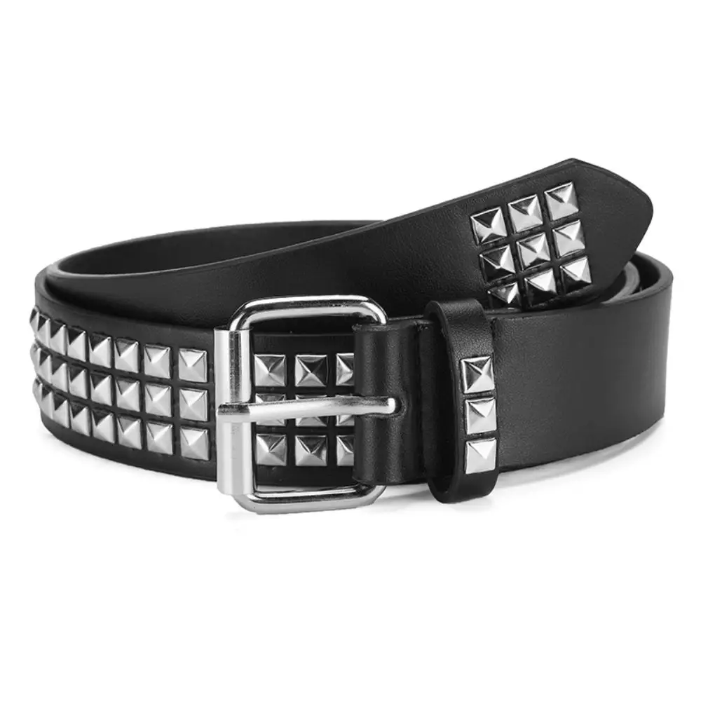 Trendy Rivet Belt, Heavy Metal Style Belt, Unisex Punk Rock Style Belt, Jeans Belt, Y2K Style Belt, Fashion Decoration Belt