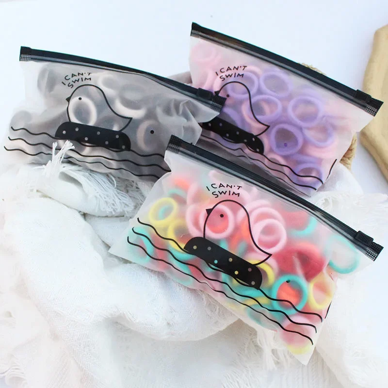 20/50/100PCS Colorful Basic Nylon Ealstic Hair Ties for Girls Ponytail Hold Scrunchie Rubber Band Kids Basic Hair Accessories