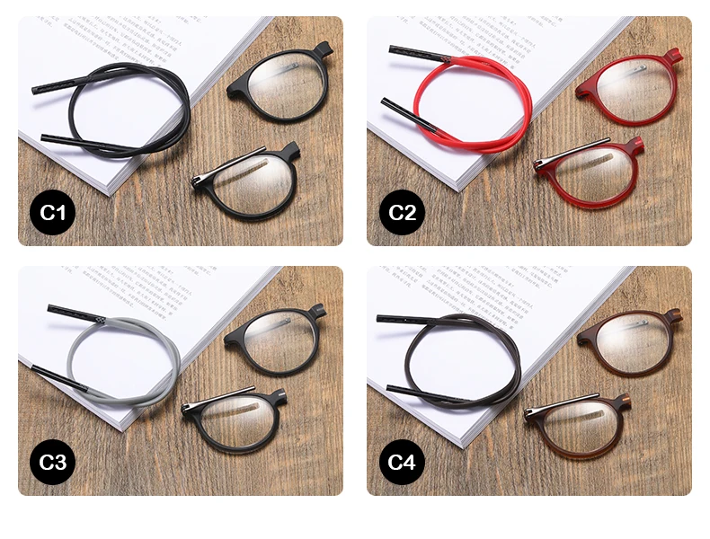 2026 Portable Magnetic Reading Glasses TR90 Reading Glasses Anti-Blue Light Portable Ultra-light Computer Spectacles Round-Frame