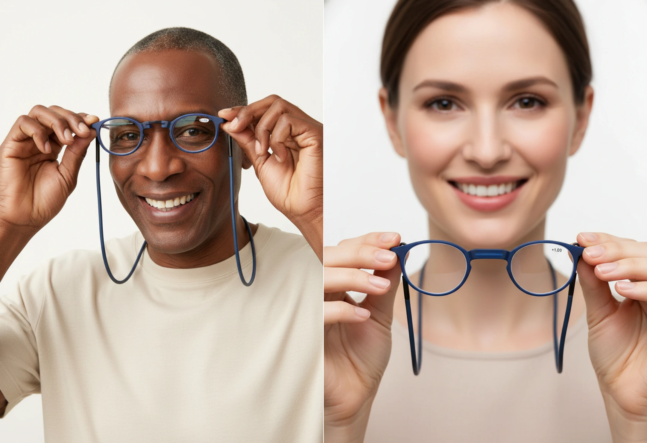 2026 Portable Magnetic Reading Glasses TR90 Reading Glasses Anti-Blue Light Portable Ultra-light Computer Spectacles Round-Frame
