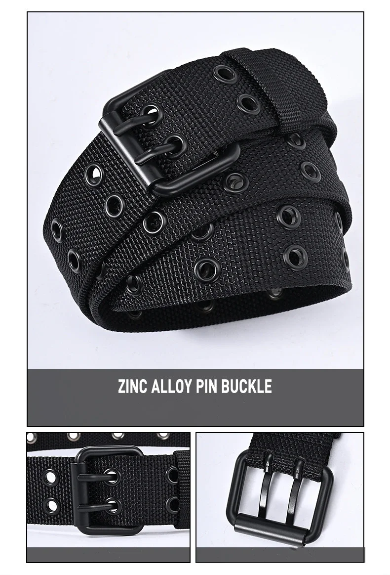 New Men Breathable Nylon Fabric Belt outdoor sport Belt Pin Buckle Trousers Jeans Belt