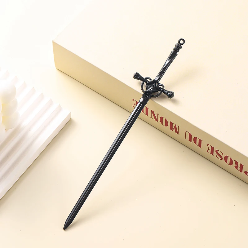 DIY Creative Sword Hair Stick Hairpins Headwear Chinese Style Sword Hair Fork Buns Punk Hairpin Women Trendy Hair Accessories