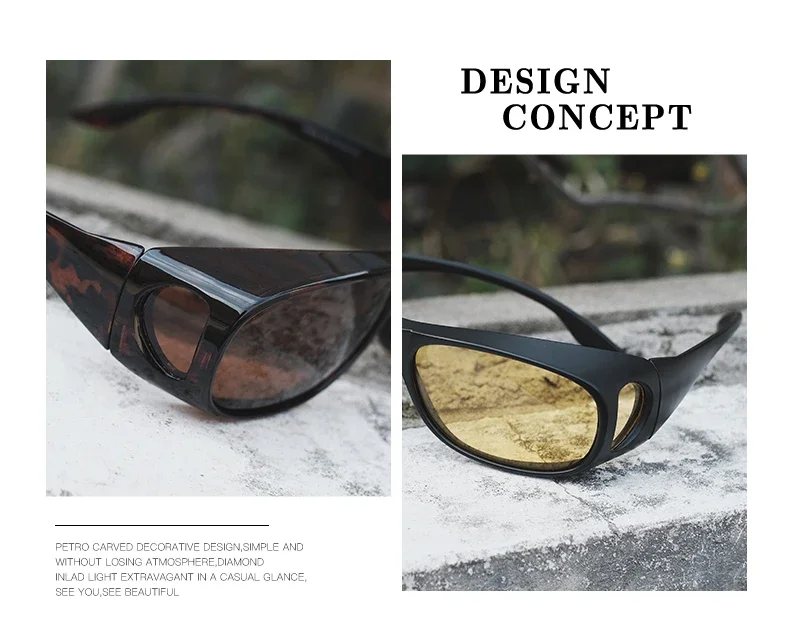 2026Polarized Sunglasses Fit Over Eye Glasses Driving Wrap Shield Goggles Fishing Glasses Sports Sunglasses Night Vision Glasses