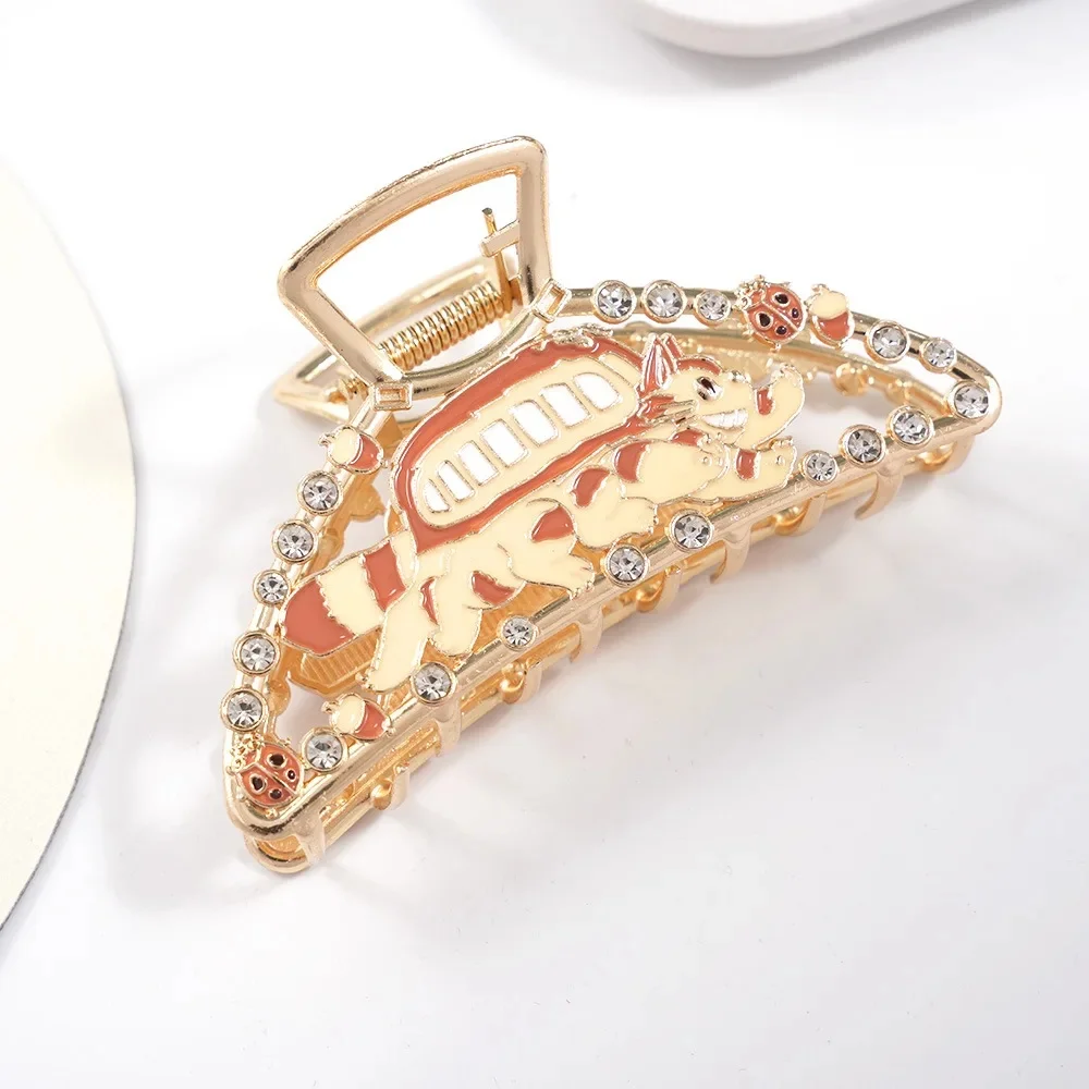 Exquisite Cute Cartoon Flame Hair Claw Boat Dragon Large Hair Claws New Japanese Cat Claw Clip Enamel Hair Accessories for Women