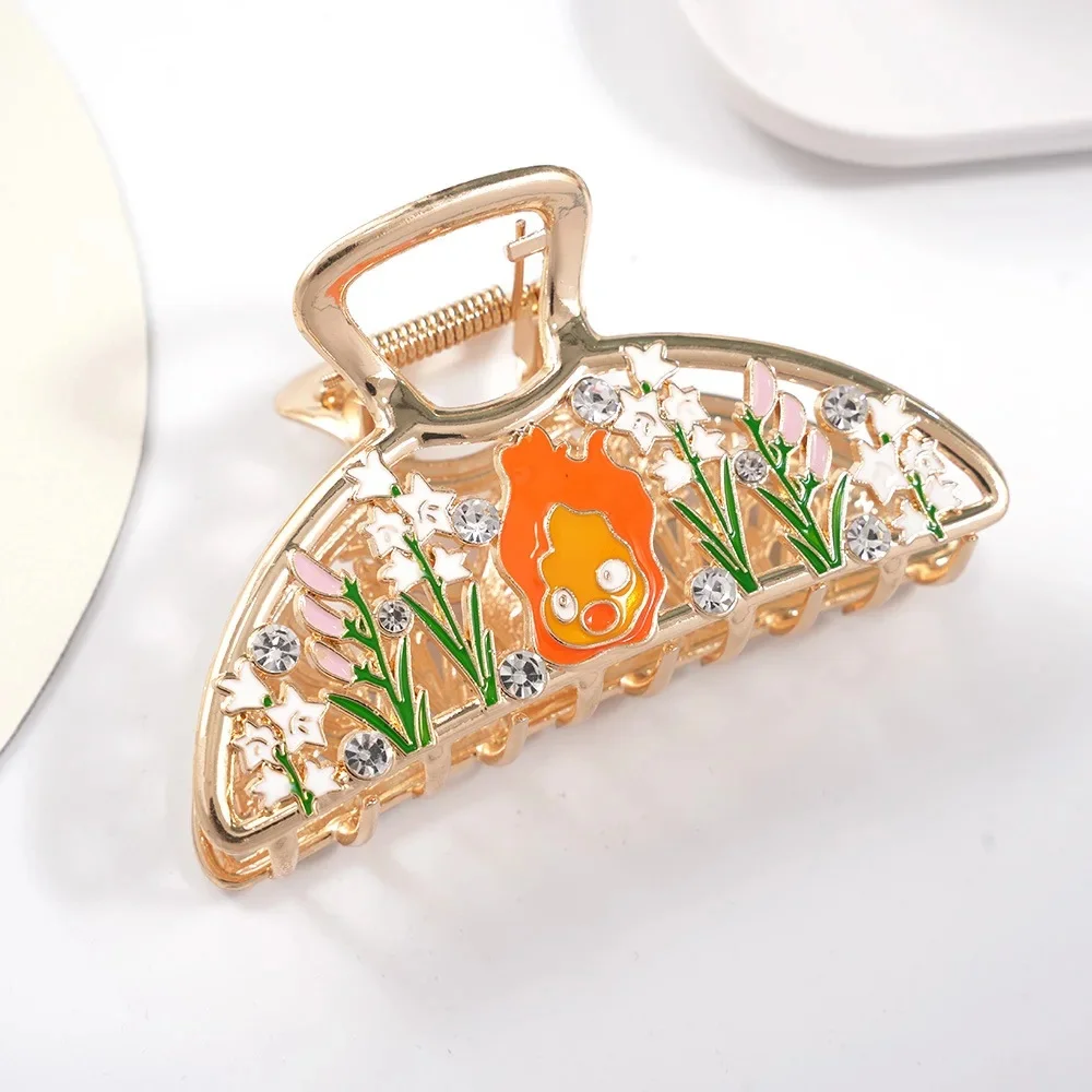 Exquisite Cute Cartoon Flame Hair Claw Boat Dragon Large Hair Claws New Japanese Cat Claw Clip Enamel Hair Accessories for Women