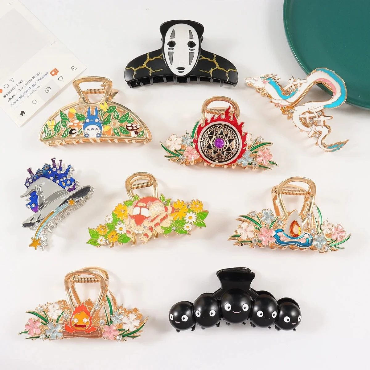Exquisite Cute Cartoon Flame Hair Claw Boat Dragon Large Hair Claws New Japanese Cat Claw Clip Enamel Hair Accessories for Women