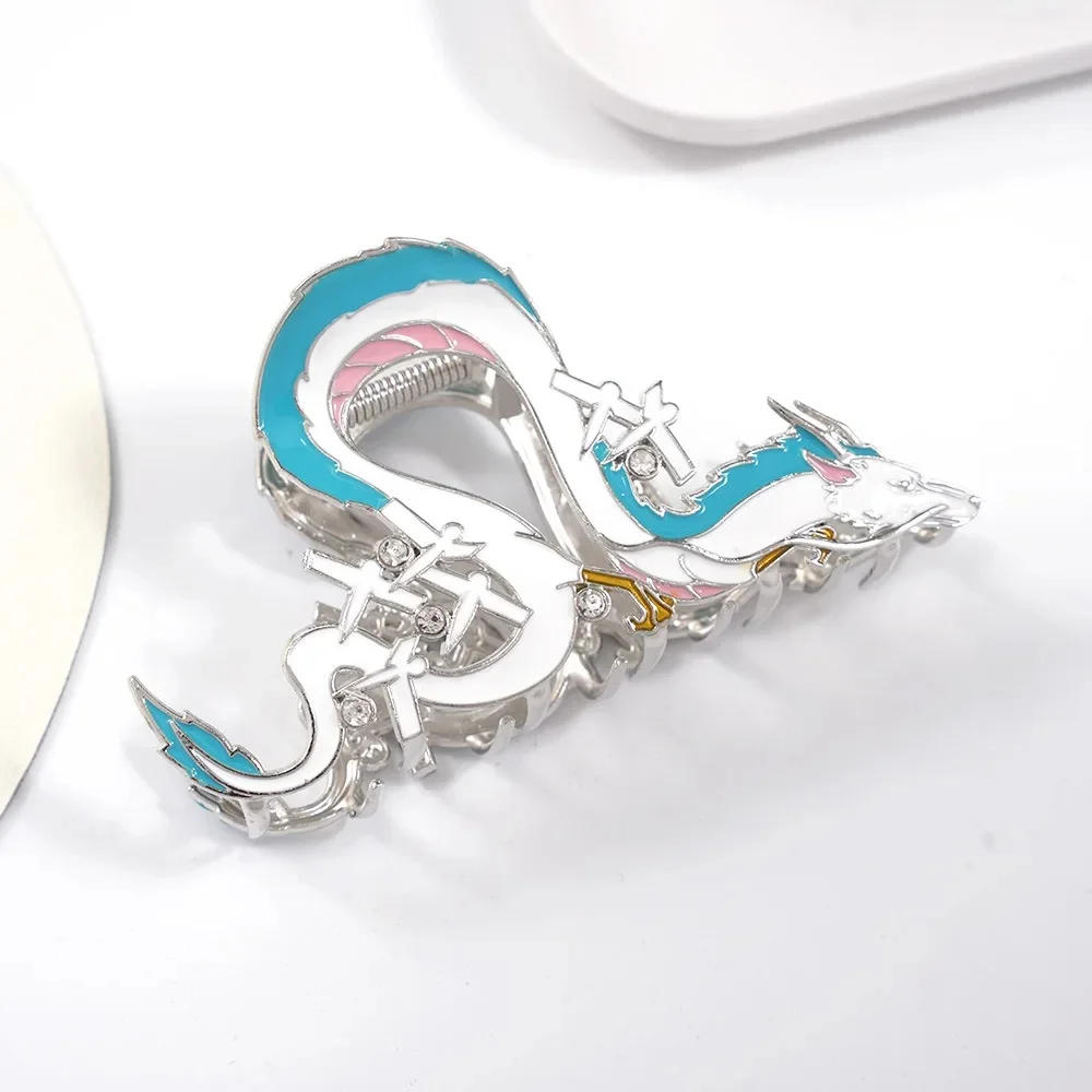 Exquisite Cute Cartoon Flame Hair Claw Boat Dragon Large Hair Claws New Japanese Cat Claw Clip Enamel Hair Accessories for Women