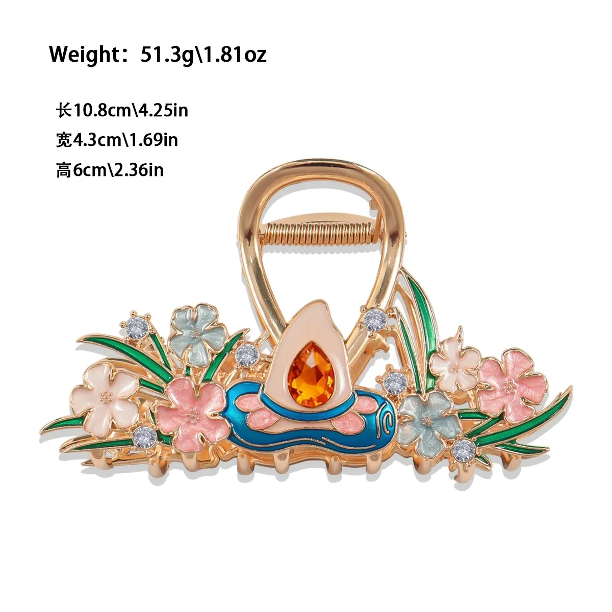 Exquisite Cute Cartoon Flame Hair Claw Boat Dragon Large Hair Claws New Japanese Cat Claw Clip Enamel Hair Accessories for Women