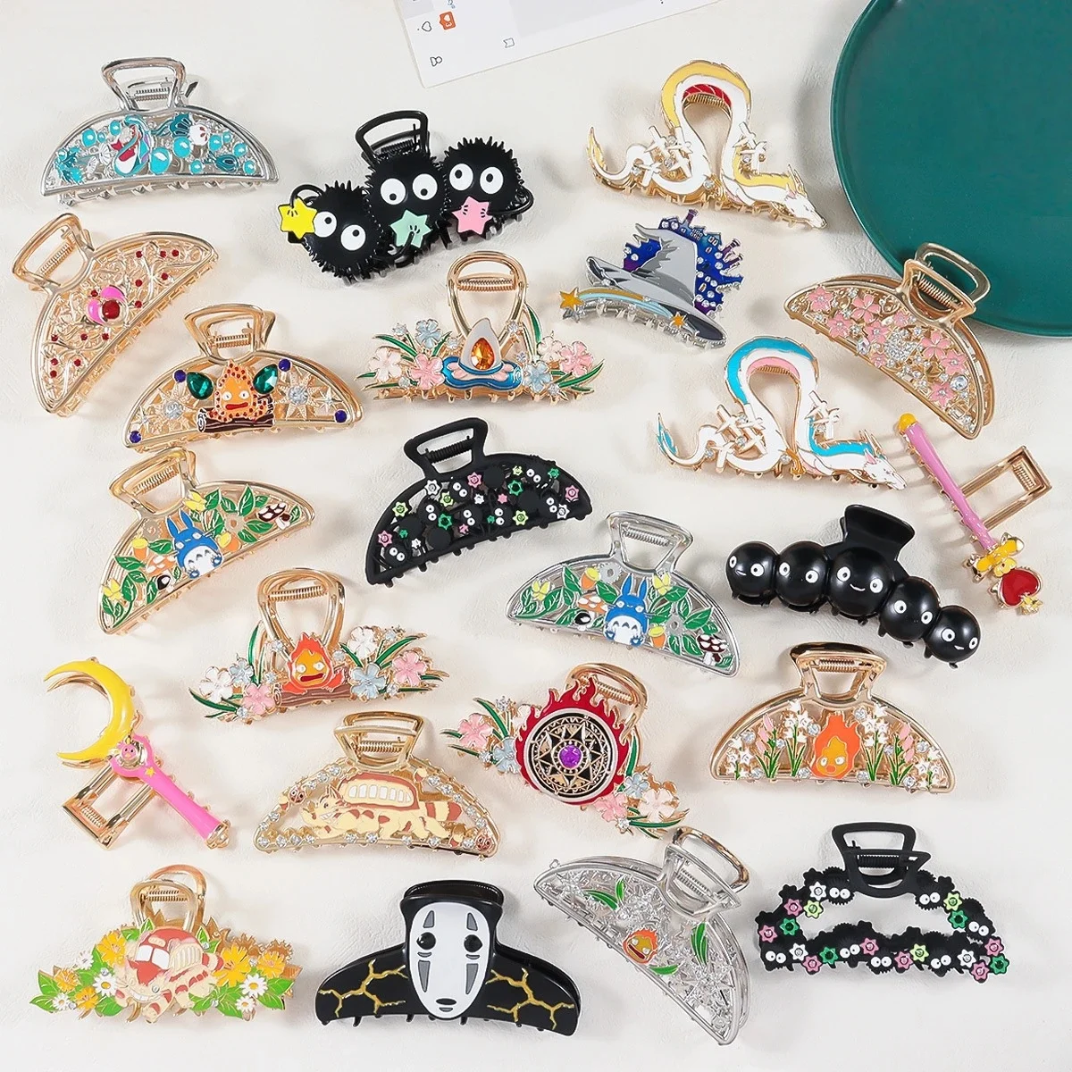 Exquisite Cute Cartoon Flame Hair Claw Boat Dragon Large Hair Claws New Japanese Cat Claw Clip Enamel Hair Accessories for Women