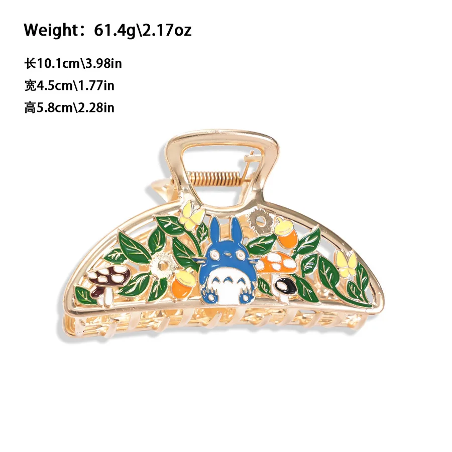 Exquisite Cute Cartoon Flame Hair Claw Boat Dragon Large Hair Claws New Japanese Cat Claw Clip Enamel Hair Accessories for Women